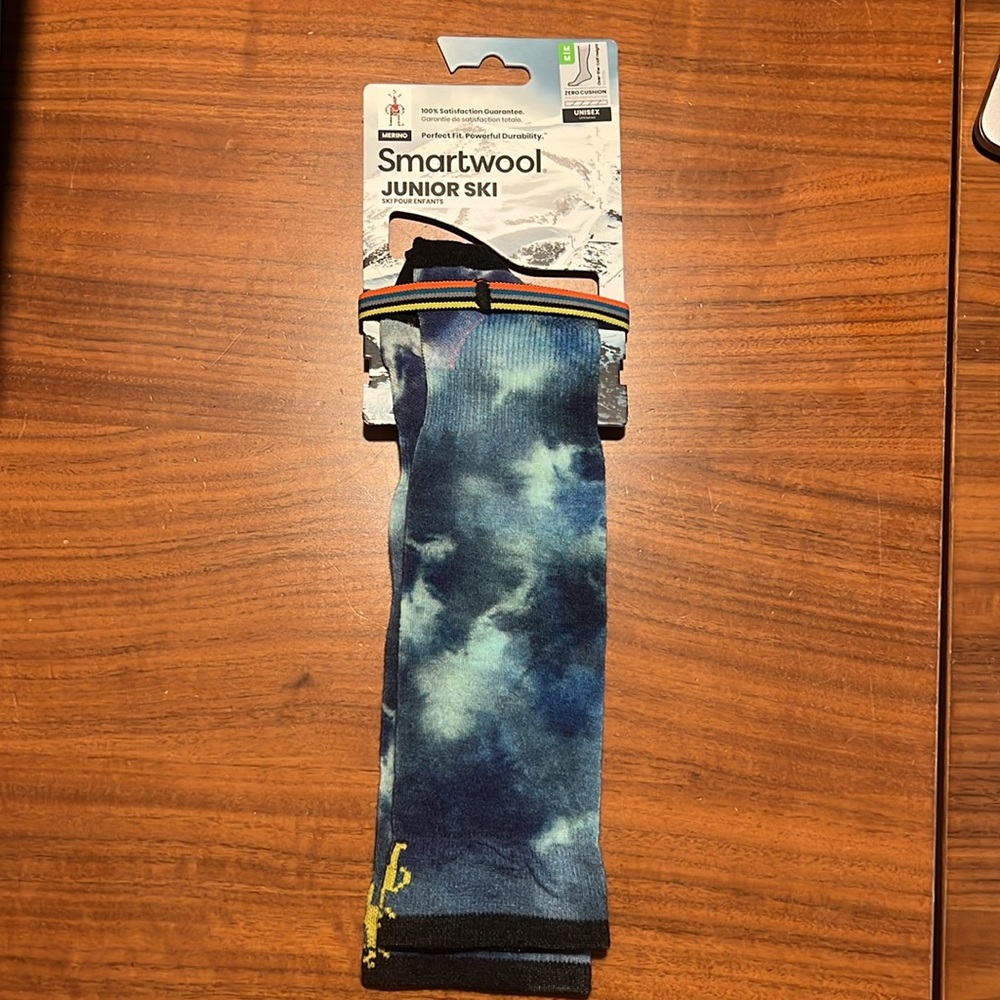 (NEW) Smartwool Junior Ski Tie Dye Print Over The Calf Socks